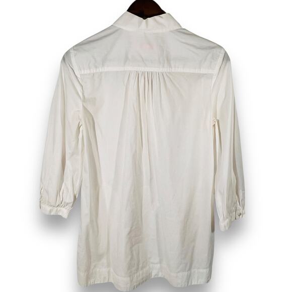 Lilly Pulitzer White Poplin Button Down Shirt Medium - Picture 4 of 12